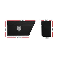 Giantz Ute Tool Box Right UnderTray Toolbox Under Tray Aluminium Underbody Tools Storage Kings Warehouse 