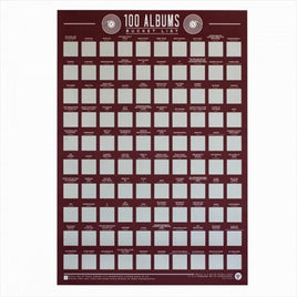 Gift Republic Bucket List Scratch Poster 100 Albums Kings Warehouse 