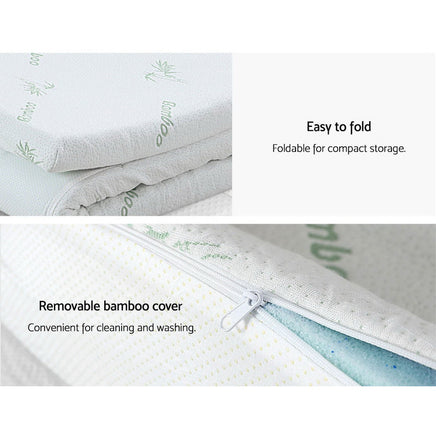 Giselle Bedding 11-zone Memory Foam Mattress Topper 8cm - King Bedding Kings Warehouse 