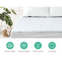 Giselle Bedding 11-zone Memory Foam Mattress Topper 8cm - King Bedding Kings Warehouse 