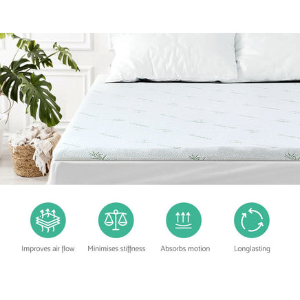 Giselle Bedding 11-zone Memory Foam Mattress Topper 8cm - King Bedding Kings Warehouse 