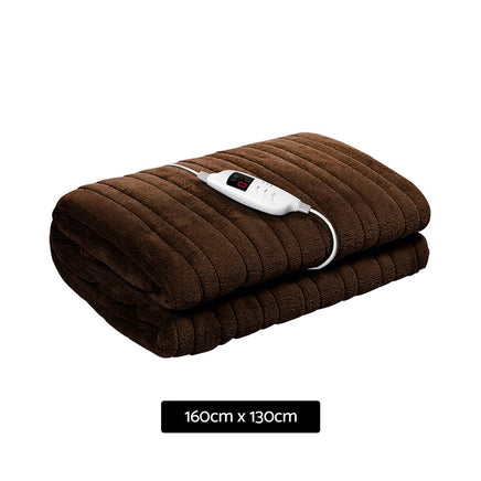 Giselle Bedding Electric Throw Blanket - Chocolate Bedding Kings Warehouse 