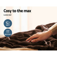 Giselle Bedding Electric Throw Blanket - Chocolate Bedding Kings Warehouse 