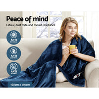 Giselle Bedding Electric Throw Blanket - Navy Bedding Kings Warehouse 