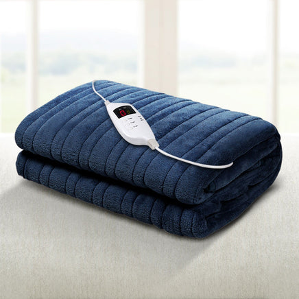 Giselle Bedding Electric Throw Blanket - Navy Bedding Kings Warehouse 