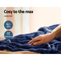Giselle Bedding Electric Throw Blanket - Navy Bedding Kings Warehouse 