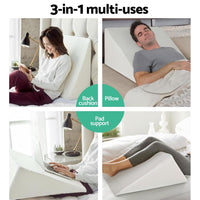 Giselle Bedding Foam Wedge Back Support Pillow - Beige Kings Warehouse 