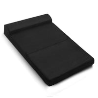 Home Bedding Folding Foam Mattress Portable Double Sofa Bed Mat Air Mesh Fabric Black