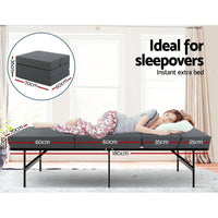 Giselle Bedding Folding Mattress Foldable Portable Bed Floor Mat Camping Pad Kings Warehouse 