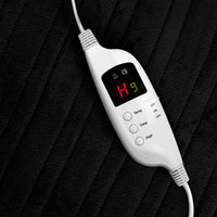 Giselle Bedding Heated Electric Throw Rug Fleece Sunggle Blanket Washable Charcoal Bedding Kings Warehouse 