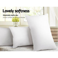 Giselle Bedding King Size 4 Pack Bed Pillow Medium*2 Firm*2 Microfibre Fiiling Kings Warehouse 