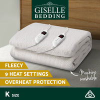Giselle Bedding King Size Electric Blanket Fleece Bedding Kings Warehouse 