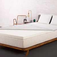 Giselle Bedding Memory Foam Mattress Topper w/Cover 8cm - King Mattresses Kings Warehouse 
