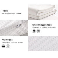 Giselle Bedding Memory Foam Mattress Topper w/Cover 8cm - Queen Mattresses Kings Warehouse 