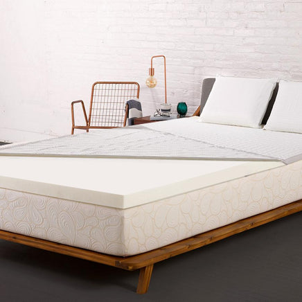 Giselle Bedding Memory Foam Mattress Topper w/Cover 8cm - Queen Mattresses Kings Warehouse 