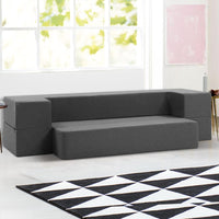 Giselle Bedding Portable Sofa Bed Folding Mattress Lounger Chair Ottoman Grey Home & Garden Kings Warehouse 