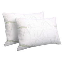 Home Bedding Set of 2 Bamboo Pillow with Memory Foam