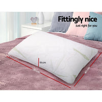 Giselle Bedding Set of 2 Bamboo Pillow with Memory Foam Bedding Kings Warehouse 