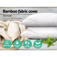 Giselle Bedding Set of 2 Bamboo Pillow with Memory Foam Bedding Kings Warehouse 