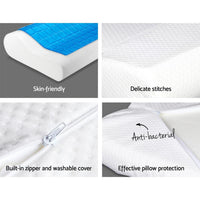 Giselle Bedding Set of 2 Cool Gell Memory Foam Pillows Bedding Kings Warehouse 