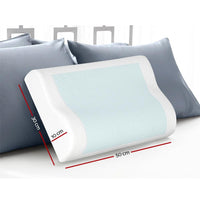 Giselle Bedding Set of 2 Cool Gell Memory Foam Pillows Bedding Kings Warehouse 