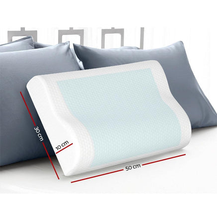 Giselle Bedding Set of 2 Cool Gell Memory Foam Pillows Bedding Kings Warehouse 