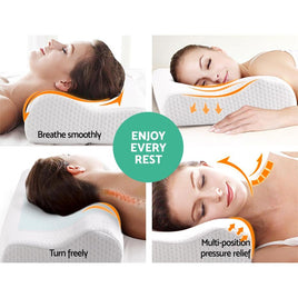 Giselle Bedding Set of 2 Cool Gell Memory Foam Pillows Bedding Kings Warehouse 