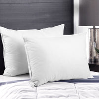 Giselle Bedding Set of 2 Duck Down Pillow - White Bedding Kings Warehouse 