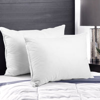 Giselle Bedding Set of 2 Goose Feather and Down Pillow - White Bedding Kings Warehouse 