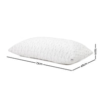 Giselle Bedding Set of 2 Rayon Single Memory Foam Pillow Kings Warehouse 