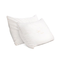 Home Bedding Set of 2 Single Bamboo Memory Foam Pillow
