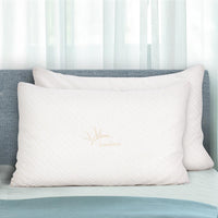 Giselle Bedding Set of 2 Single Bamboo Memory Foam Pillow Kings Warehouse 