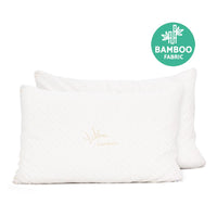 Giselle Bedding Set of 2 Single Bamboo Memory Foam Pillow Kings Warehouse 