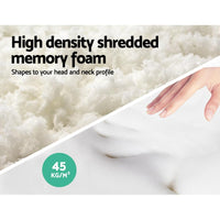 Home Bedding Set of 2 Visco Elastic Memory Foam Pillows