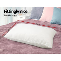 Giselle Bedding Set of 2 Visco Elastic Memory Foam Pillows Bedding Kings Warehouse 