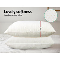Giselle Bedding Set of 2 Visco Elastic Memory Foam Pillows Bedding Kings Warehouse 