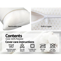 Giselle Bedding Set of 2 Visco Elastic Memory Foam Pillows Bedding Kings Warehouse 