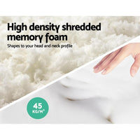 Giselle Bedding Set of 2 Visco Elastic Memory Foam Pillows Bedding Kings Warehouse 