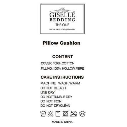 Giselle Bedding Set of 4 Medium & Firm Cotton Pillows Kings Warehouse 