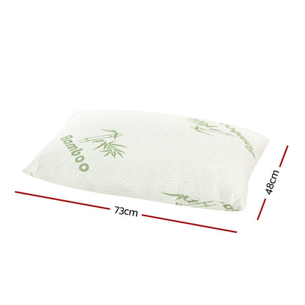 Giselle Hotel Pillow Bed Pillows 4 Pack Family Soft Medium Firm Bamboo Cover Kings Warehouse 
