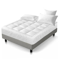 Giselle King Single Mattress Topper Pillowtop 1000GSM Microfibre Filling Protector Kings Warehouse 