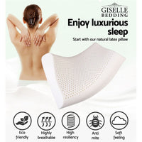 Giselle Latex Pillow Contour Latex Pillows Set of 2 Kings Warehouse 