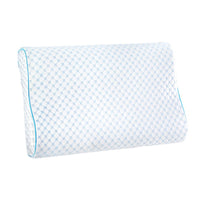 Giselle Memory Foam Pillow Ice Silk Cover Contour Pillows Cool Cervical Support Bedding Kings Warehouse 