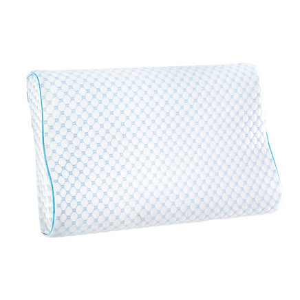 Giselle Memory Foam Pillow Ice Silk Cover Contour Pillows Cool Cervical Support Bedding Kings Warehouse 