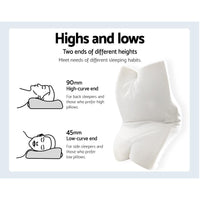 Giselle Memory Foam Pillow Neck Pillows Contour Rebound Pain Relief Support Bedding Kings Warehouse 