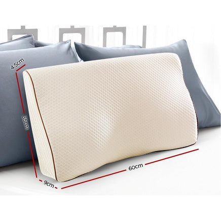 Giselle Memory Foam Pillow Neck Pillows Contour Rebound Pain Relief Support Bedding Kings Warehouse 