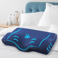 Giselle Memory Foam Pillow Neck Pillows Contour Rebound Pain Relief Support Bedding Kings Warehouse 