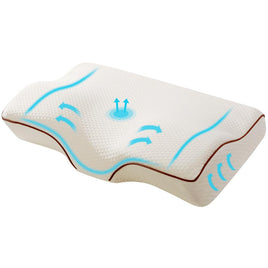 Giselle Memory Foam Pillow Neck Pillows Contour Rebound Pain Relief Support Bedding Kings Warehouse 