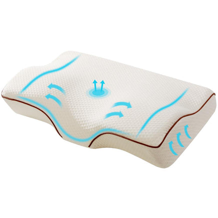 Giselle Memory Foam Pillow Neck Pillows Contour Rebound Pain Relief Support Bedding Kings Warehouse 