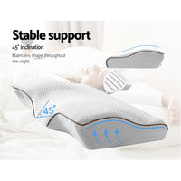 Giselle Memory Foam Pillow Neck Pillows Contour Rebound Pain Relief Support Bedding Kings Warehouse 